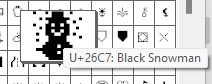 black snowman