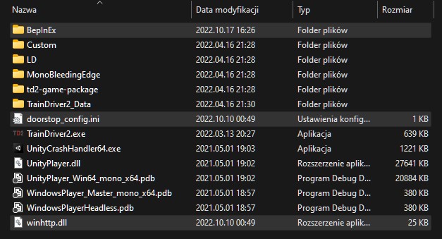 folder z grą